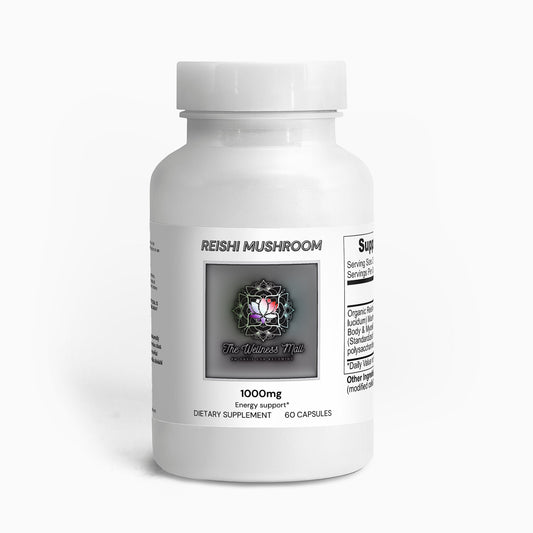 Organic Reishi Adaptogenic Mushroom Capsules - Natural Immune System and Energy Boosting Supplement